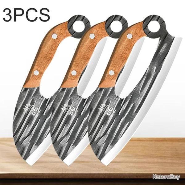 Couteau de Chef Pro a Trancher Hachoir  22cm -3pcs