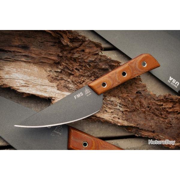 Couteau TOPS Frog Market Special Mini Lame Acier 1095 Manche Micarta Etui Kydex USA TPFMSM01