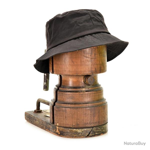 Chapeau huil� Bush mixte - Marron - coton huil�, fabriqu� en Angleterre 57 cm