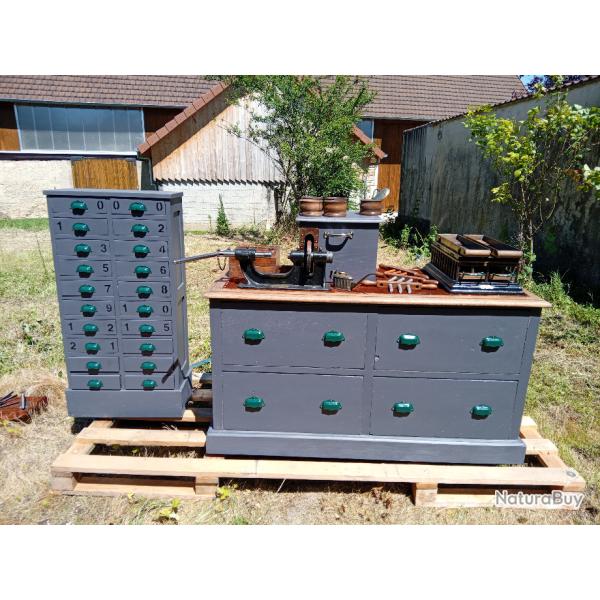 Mat�riel professionnel pour fabrication de cartouches de chasse + autres mat�riels  vintage.