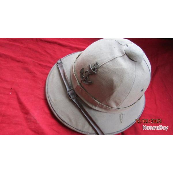 casque colonial mod 31 prcoce 1 type rare diffrent ancre troupe marine infanterie Indochine Indo