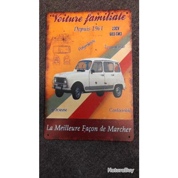 PLAQUE METAL Publicit� 4L RENAULT