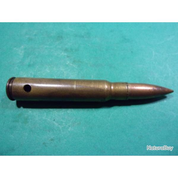 Munition 7,92x57 de 1936 ( Z-1936-VII ) tui laiton, balle blinde cuivre, neutralise