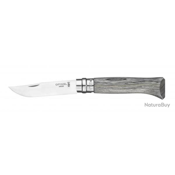 COUTEAU OPINEL TRADITION N�08 BOULEAU LAMELLE GRIS (015731)