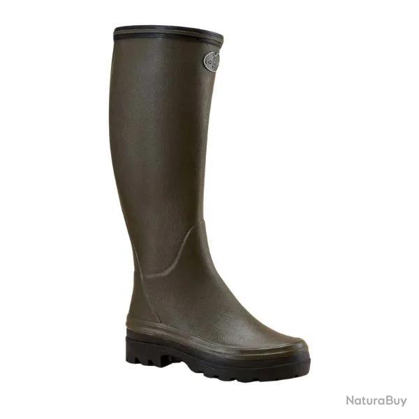 Bottes Giverny Femme Le Chameau Doubl�es Jersey Vert Chameau