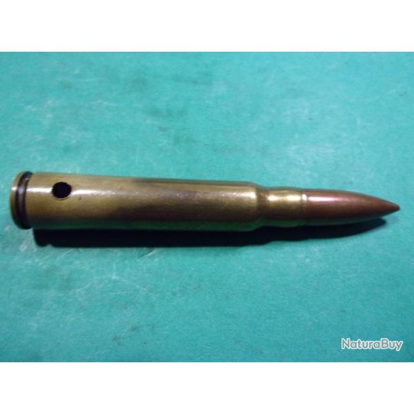 Munition en 7,92x57 GREC de 1930, tui laiton, balle blinde cuivre, neutralise