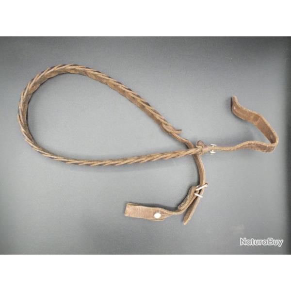 Bretelle en cuir tress�e marron