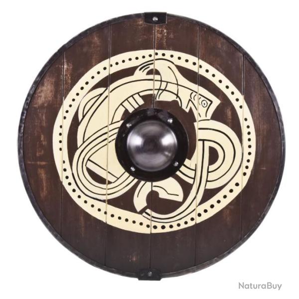 Bouclier vikink avec motif  l'animal � saisir 61 cm