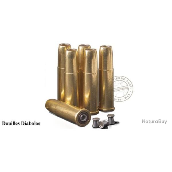 CROSMAN - Lot de 6 douilles pour revolver � plombs 4.5mm CO2 Diabolos