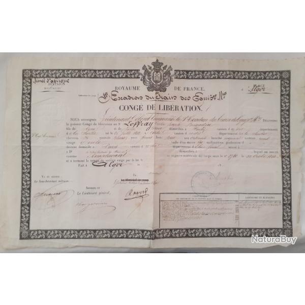 FR262330a  cong� de lib�ration 1�Esc. du Train des Equipages 1848