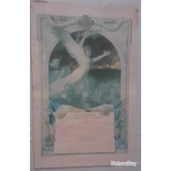 FR263280a Citation � l'ordre de l'Arm�e 1918