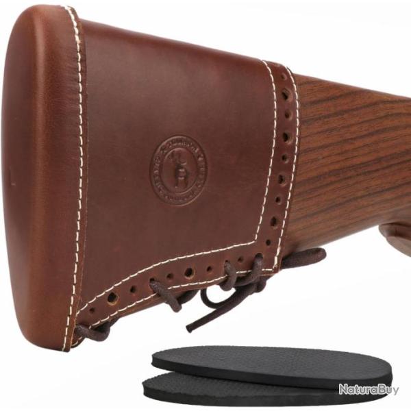 Coussinets de recul en cuir v�ritable pour fusil de chasse fusil � feu support r�glable