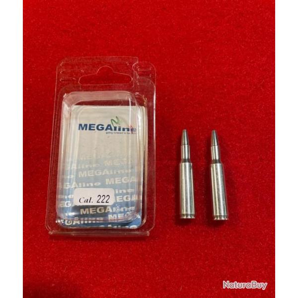 2 DOUILLES AMORTISSANTES : CALIBRE 222 R�MINGTON, ALUMINIUM, NEUVE POUR CARABINE.