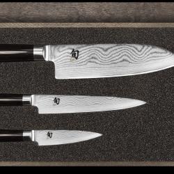 Set de 3 couteaux japonais Kai Shun Classic - Damas 32 couches VG-MAX - Office, Utilitaire & Santoku