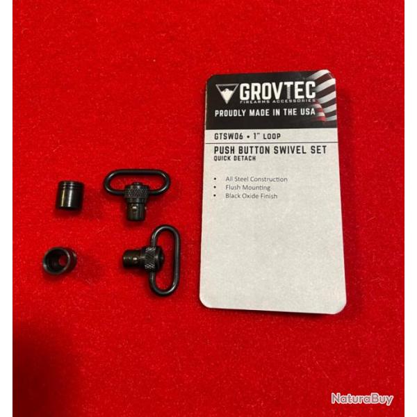 2 GRENADI�RES PIVOTANTES, D�TACHABLES PAR BOUTON, ENCASTRABLE, AVANT ET ARRI�RE, BRONZE.