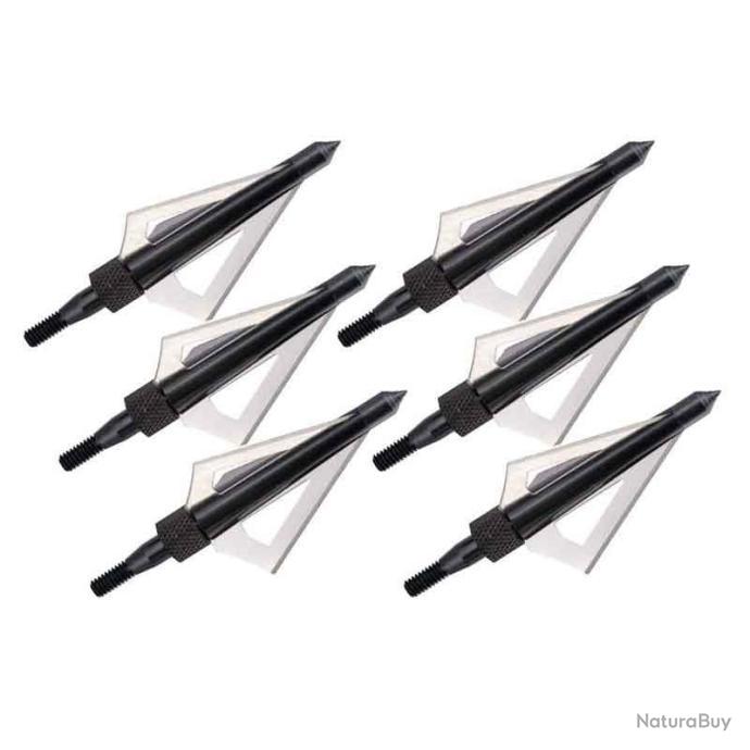 Pointes De Flèche Vissantes 100 Grains HNZMDY - Lot De 6/12/24 - Pour Chasse Et Cible