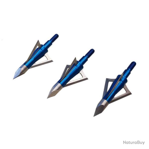 Lot de 3 pointes de chasse Excalibur Boltcutter � lames fixes 100 grains