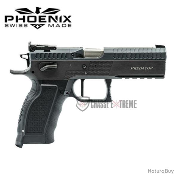 Pistolet PHOENIX Predator Aluminium Polym�re Guidon Noir Cal 9x19 Noir