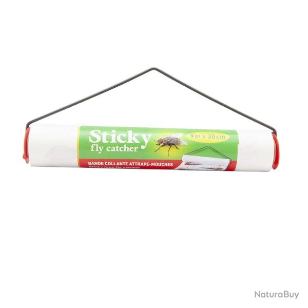 Bande attrape-mouches collante Sticky, 9m x 30cm