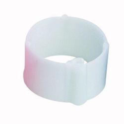 25 Bagues &agrave; clips Blanche 8 mm