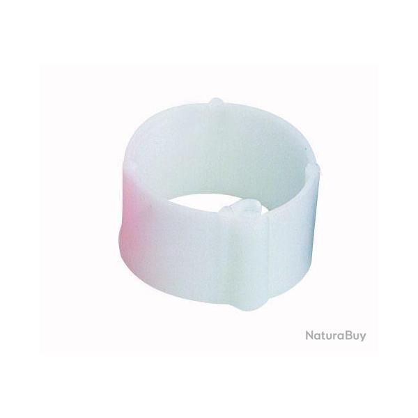 25 Bagues � clips Blanche 8 mm