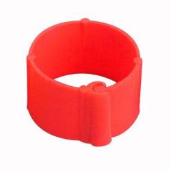 25 Bagues &agrave; clips &Oslash; 8 mm Orange