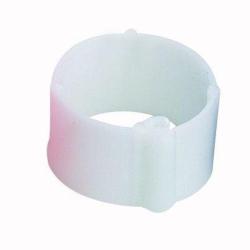 25 Bagues &agrave; clips &Oslash; 12 mm Blanche