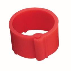Bague rouge &agrave; clips 12 mm par 100