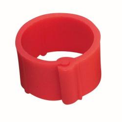 Bague rouge &agrave; clips 16 mm par 100
