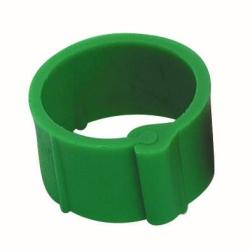 Bague verte &agrave; clips 16 mm par 100