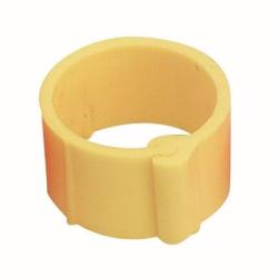 Bague jaune &agrave; clips 16 mm par 100