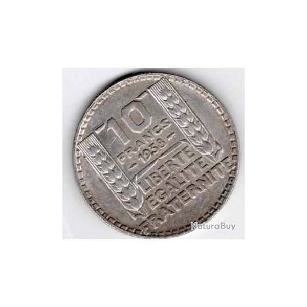 10 francs 1938 -  argent -  turin - tr�s bon �tat