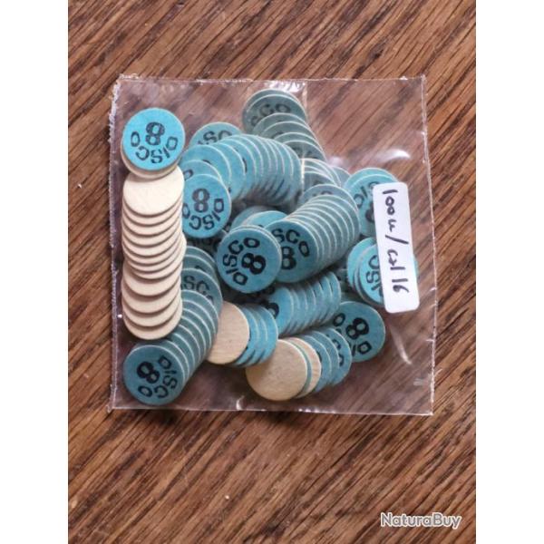 100 Cartons de fermeture n�8 disco, cal 16