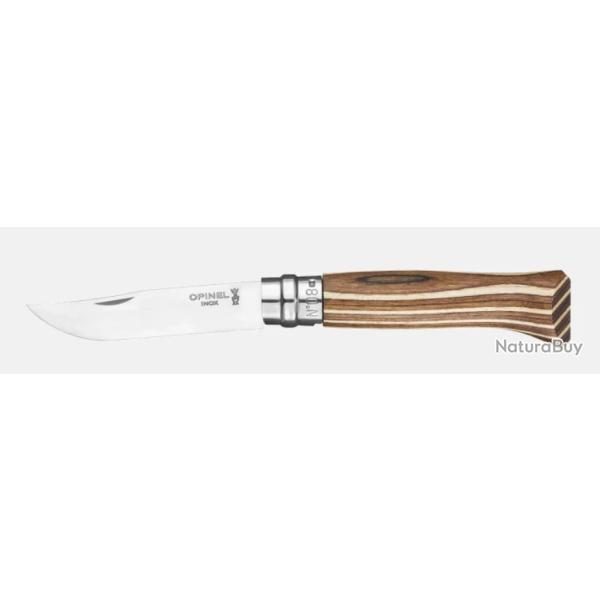COUTEAU OPINEL N�08 BOULEAU LAMELLE BRUN