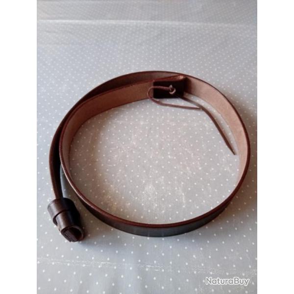 Bretelle cuir marron pour fusils XIX*