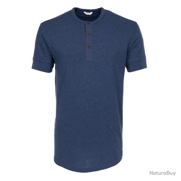 T Shirt Henley 1927 Bleu Indigo Pike Brothers