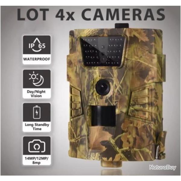4X CAM�RAS DE CHASSE CAMOUFLAGE - D�TECTEUR DE MOUVEMENT PHOTOS/VID�OS - OFFRE LIMIT�