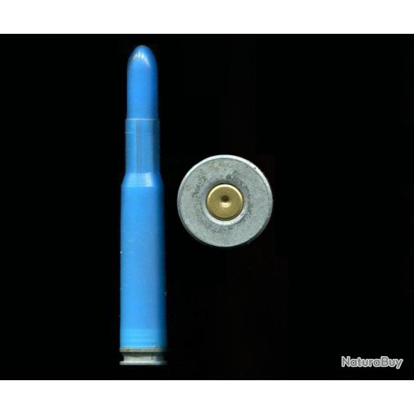 12.7 x 99 Tir r�duit France RARE - �tui plastique bleu de 105 mm - culot zamac - XPL SFM 1962