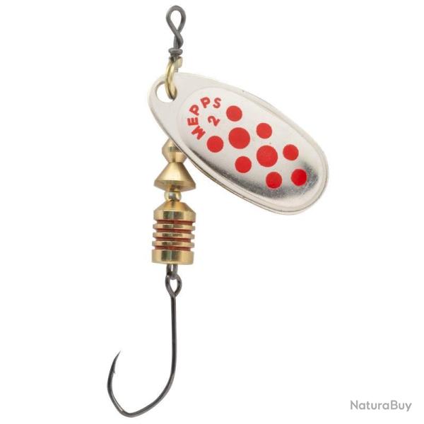 CUILLERE COMET ARGENT POINTS ROUGES HAMECONS SIMPLES 1