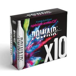 Bo&icirc;te de 10 cartouches CO&sup2; CO2 Powair pour armes &agrave; air comprim&eacute; 1 boite de 10 cartouches