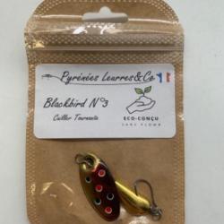 cuillere tournante Pyr&eacute;n&eacute;es Leurres Blackbird n3 5,6g or fario