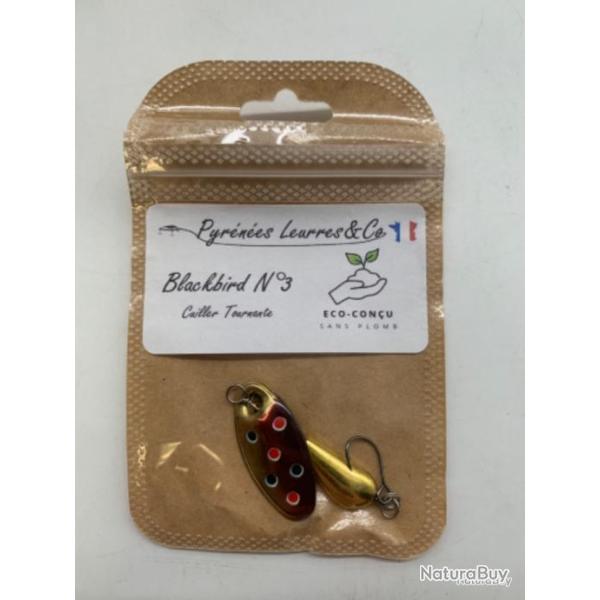 cuillere tournante Pyr�n�es Leurres Blackbird n3 5,6g or fario
