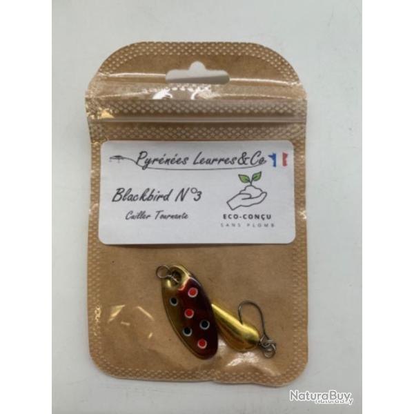 cuillere tournante Pyr�n�es Leurres Blackbird n3 5,6g or fario