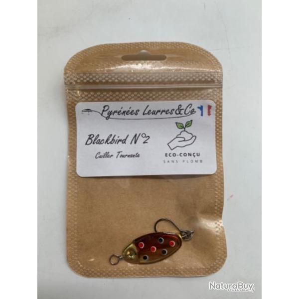 cuillere tournante Pyr�n�es Leurres Blackbird n2 3,3g or fario