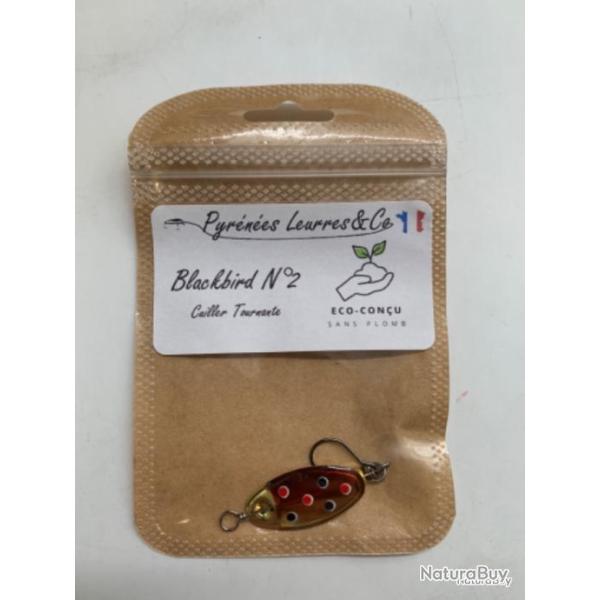 cuillere tournante Pyr�n�es Leurres Blackbird n2 3,3g or fario