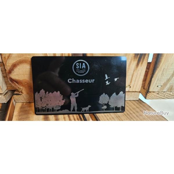 Carte SIA Chasseur - Carte physique grav�e