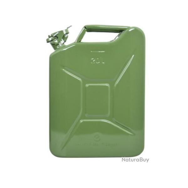 Jerrican M�tal 20L Vert Solide et Robuste