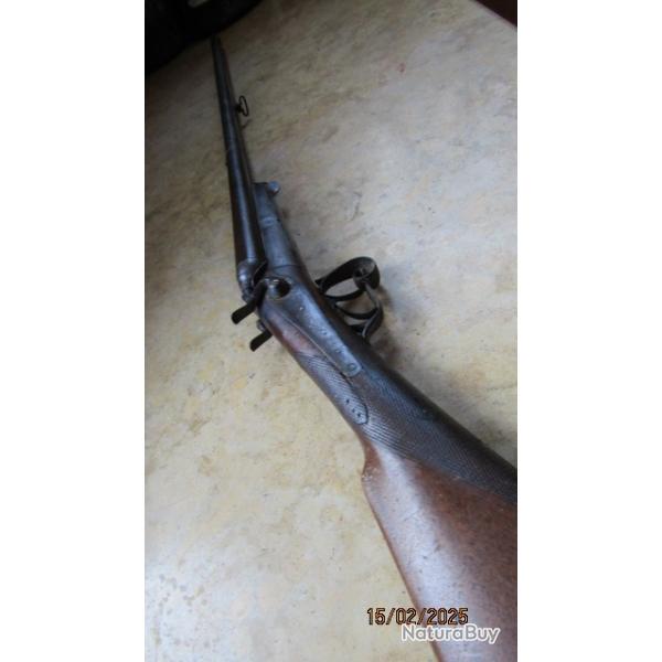 fusil chasse class� D si majeur St Etienne cal 16 /65 crosse r�par�e par armurier d'�poque