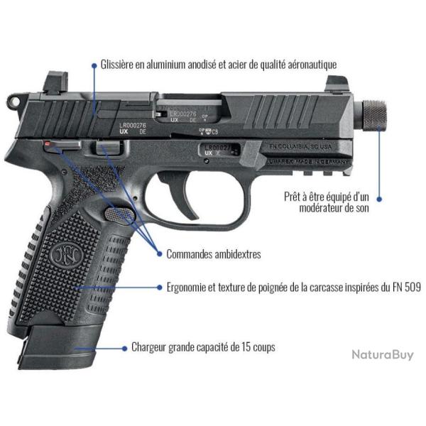 OFFRE Pistolet FN HERSTAL 502 Tactical LIVRAISON OFFERTE BLACK