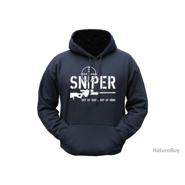 Sweat  capuche Sniper Kombat Tactical Coloris Bleu Marine